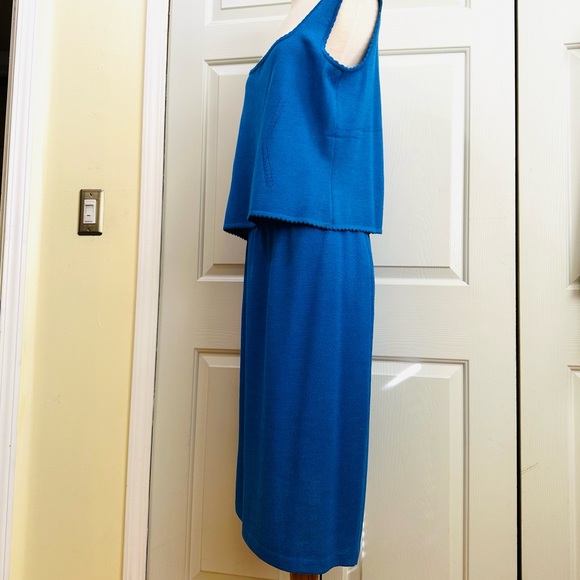 St John Collection Santana Knit Suit Top Sz 12 Shell Large & Skirt Sz 14 - Picture 10 of 15